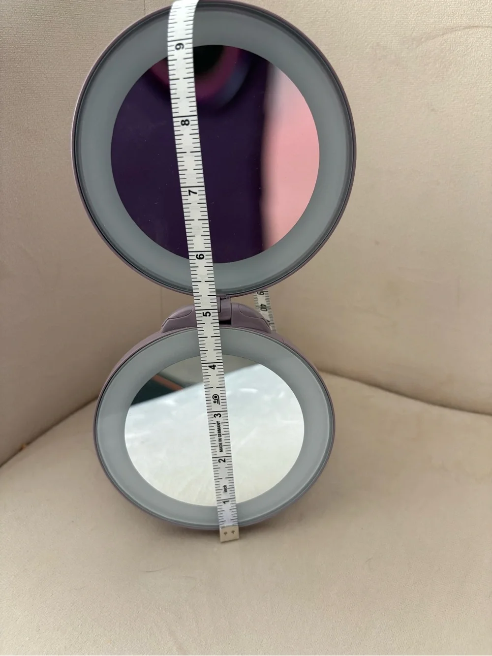 ZADRO Compact Folding Mirror in Light Purple